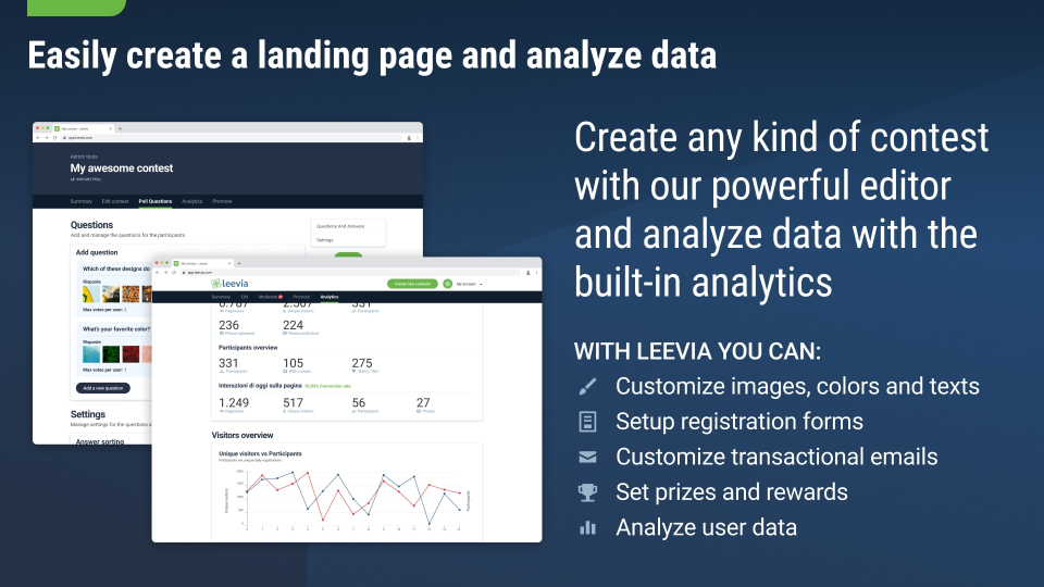screenshot of Leevia Photo Contest